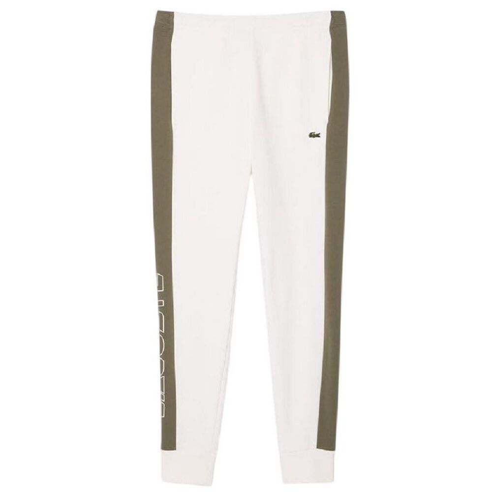 Lacoste Mens Colour Block Sweatpants / Cream